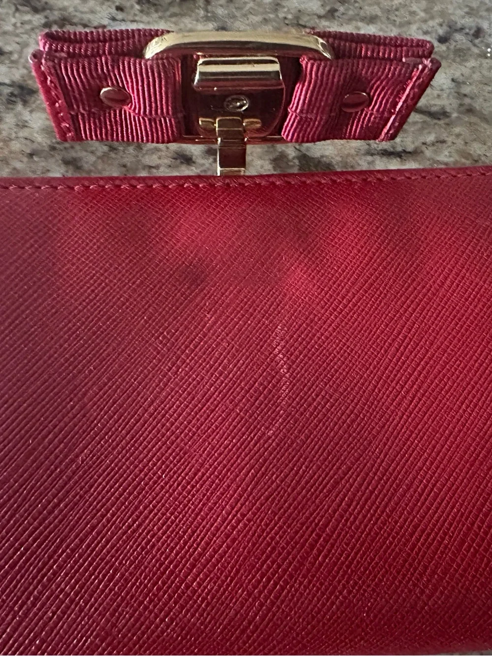 Salvatore Ferragamo Red Leather Wallet - Classic ID Window